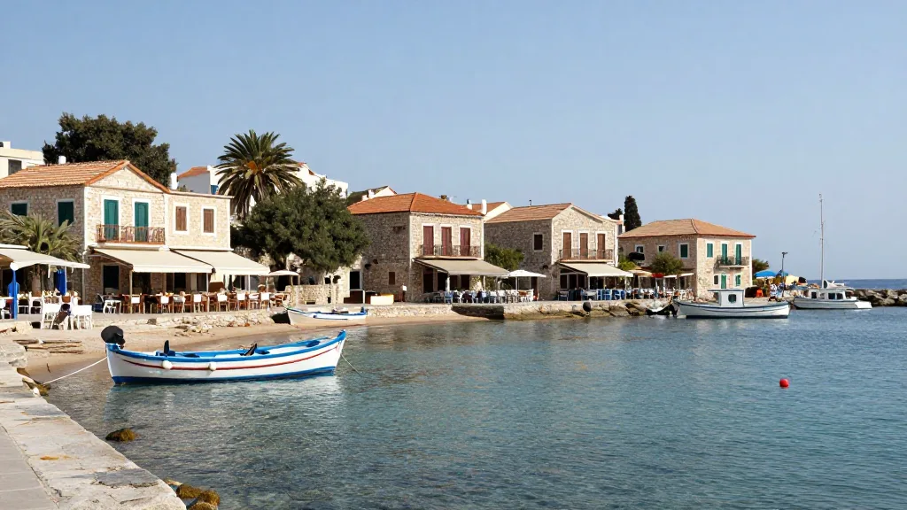 Le petit port de Panormo en Crète