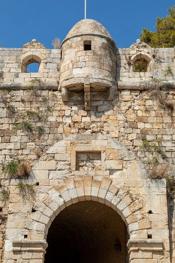 La porte d’entrée de la Fortezza de Réthymnon
